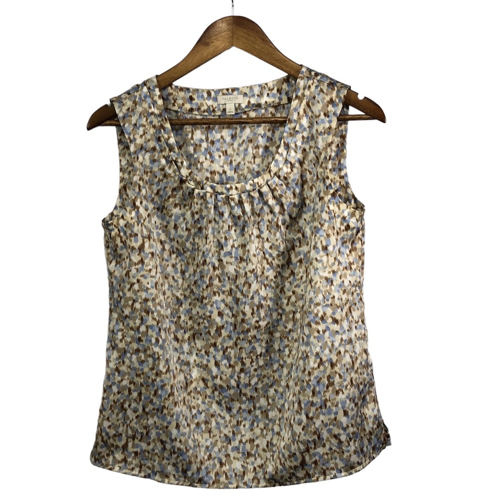 Talbots Petites Multi Color Casual Crew Neck Tank Size Small
